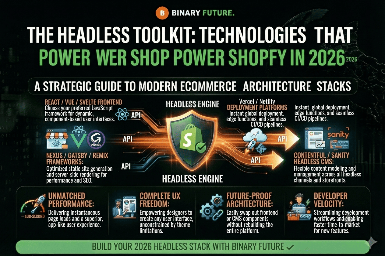 The Headless Toolkit: Technologies That Power Shopify in 2026 — Article, Shopify Plus, Checklists The Headless Toolkit: Technologies That Power Shopify in 2026 — Article, Shopify Plus, Checklists
